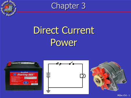 MElec-Ch3 - 1 Chapter 3 Direct Current Power Direct Current Power.