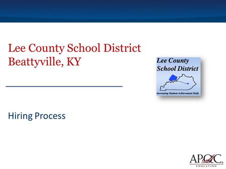 Lee County School District Beattyville, KY Hiring Process.