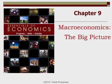 Chapter 9 ©2010  Worth Publishers Macroeconomics: The Big Picture.