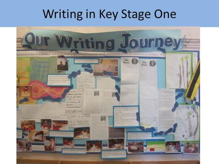 Writing in Key Stage One. How is writing taught in Key Stage One In Key Stage One writing is fully integrated into our topics. There begins to be a bigger.