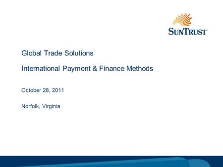 Global Trade Solutions International Payment & Finance Methods