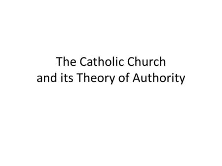 The Catholic Church and its Theory of Authority. The Papal Insignia.