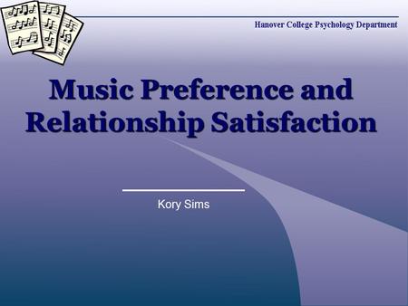 Music Preference and Relationship Satisfaction