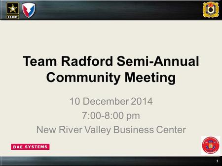 Team Radford Semi-Annual Community Meeting
