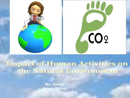 Mrs. Stewart Honors Biology. Human Footprint  the effects humans have on our planet.