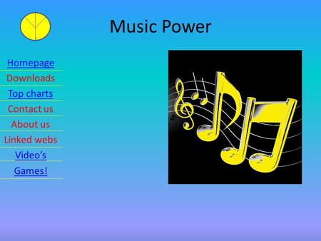 Music Power Homepage Downloads Top charts Contact us About us Linked webs Video’s Games!