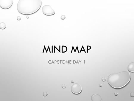 MIND MAP CAPSTONE DAY 1. WARM UP 1.CHOOSE YOUR CAPSTONE GROUP. A GROUP MUST HAVE A MINIMUM OF 2 AND A MAXIMUM OF 3 MEMBERS. 2.GET AN IPAD OR NETBOOK (AND.