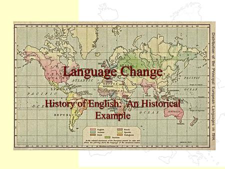 History of English: An Historical Example