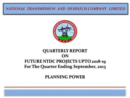 FUTURE NTDC PROJECTS UPTO