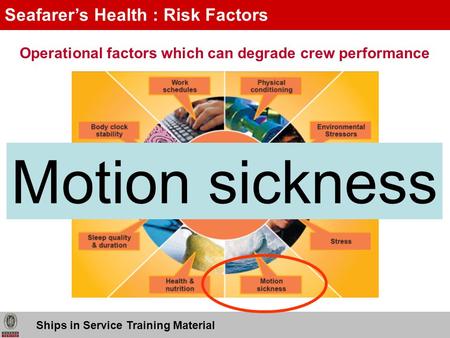 Motion sickness Seafarer’s Health : Risk Factors