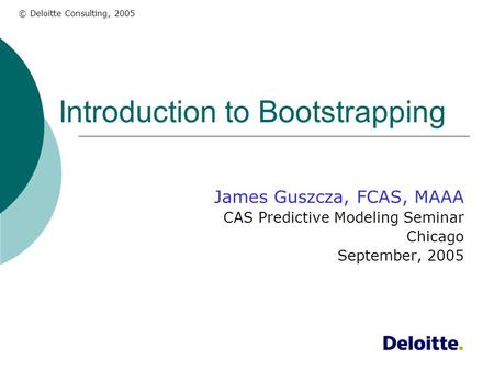 Introduction to Bootstrapping
