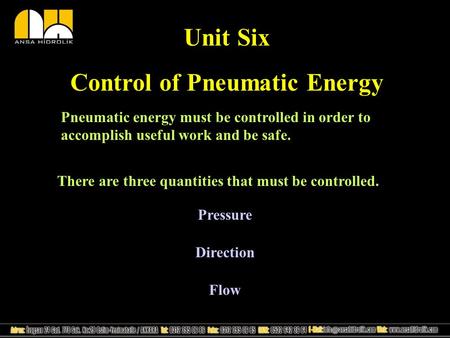Control of Pneumatic Energy