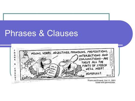 phrases and clauses presentation