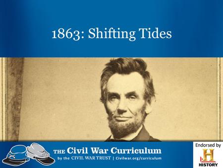 1863: Shifting Tides. Shifting Tides DateBattle NameWinner Sept 17, 1862Antietam a.k.a. Sharpsburg, MD April 12-13, 1861Attack on Fort Sumter, SC April.