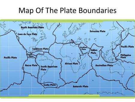 Map Of The Plate Boundaries
