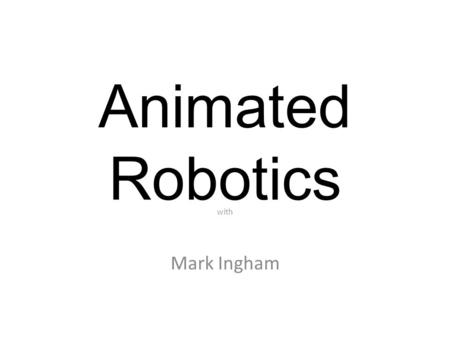 Animated Robotics with Mark Ingham. Robots of Brixton by Kibwe TavaresKibwe Tavares.