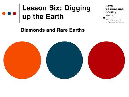 Lesson Six: Digging up the Earth Diamonds and Rare Earths.