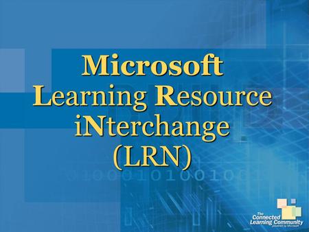 Learning Resource iNterchange