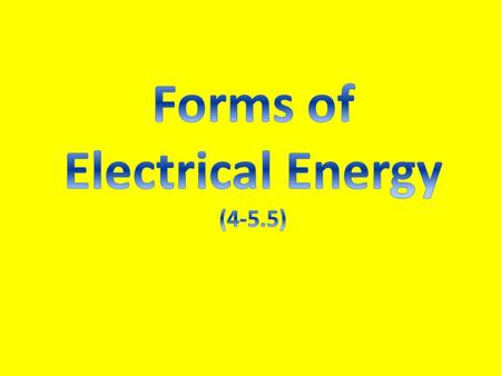 Electricity is a form of energy that can cause change and be changed into other forms of energy.