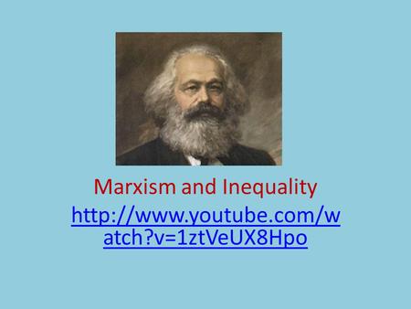 Marxism and Inequality