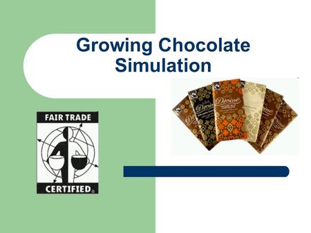 Growing Chocolate Simulation. Simulation:Growing Cocoa Beans You are going to experience what happens to cocoa farmers when they are paid for their cocoa.