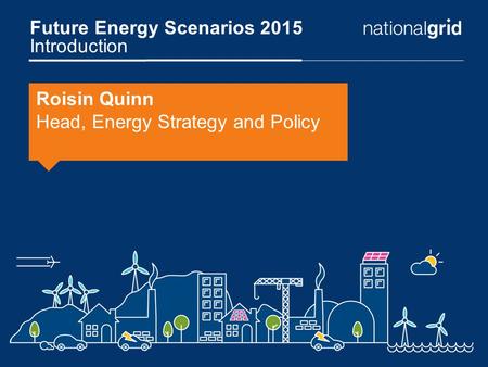 Future Energy Scenarios 2015 Introduction Roisin Quinn Head, Energy Strategy and Policy.
