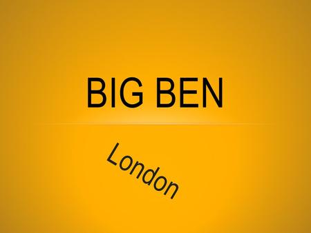 Big Ben London.
