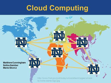 Cloud Computing  ity-notre-dame-logo.jpg Matthew Cunningham Selina Sambar Maria Skorcz.