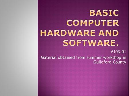 computer hardware components powerpoint presentation