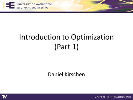 Introduction to Optimization (Part 1)