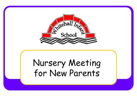 Nursery Meeting for New Parents. Nursery Staff Mrs McLucas Mrs Rout Mrs Fawssett Miss Lyford.