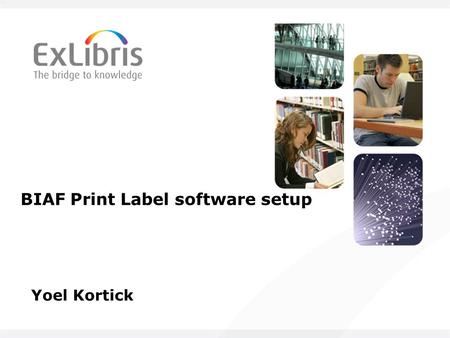 BIAF Print Label software setup