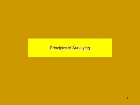 Principles of Surveying