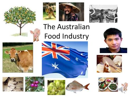 The Australian Food Industry The Aboriginal people of Australia ate a wide arrangement of foods,although much of the food depended on where the tribe.