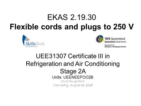 EKAS Flexible cords and plugs to 250 V