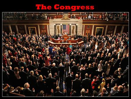 The Congress Congress = bicameral (2 house) legislature made up of a House of Representatives and a Senate Created by the Great ________________ of 1787.