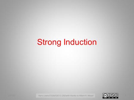 Strong Induction 2/27/121. Induction Rule 2/27/122.