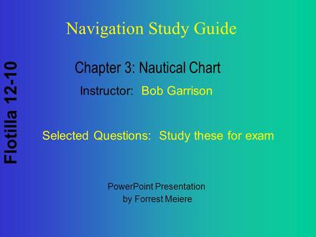 Chapter 3: Nautical Chart