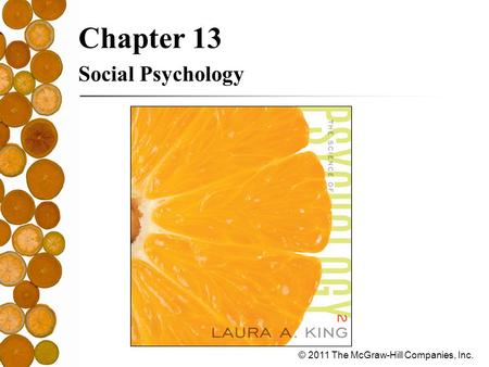 © 2011 The McGraw-Hill Companies, Inc. Chapter 13 Social Psychology.