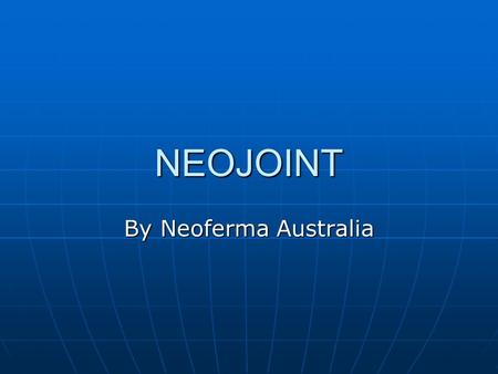 NEOJOINT By Neoferma Australia What is Neojoint ? Neojoint comprises a twofold system with each of the elements enhancing the inherent waterproofing.