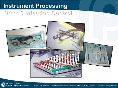 Instrument Processing DA 116 Infection Control