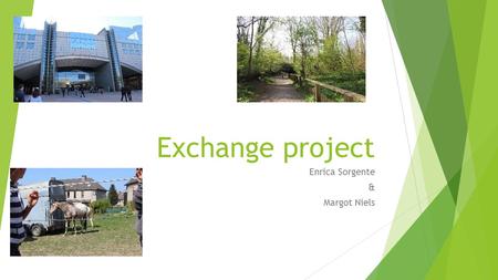 Exchange project Enrica Sorgente & Margot Niels. The walk in St.-Agatha Berchem  Hunderenveld  Very few people  1 tram and 2 busses, but no metro 