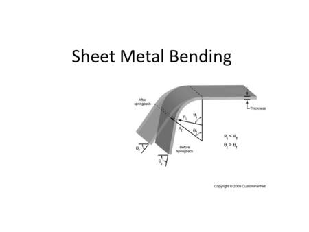 Sheet Metal Bending.