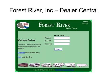 Forest River, Inc – Dealer Central. Available Dealer Options.