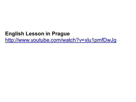 English Lesson in Prague