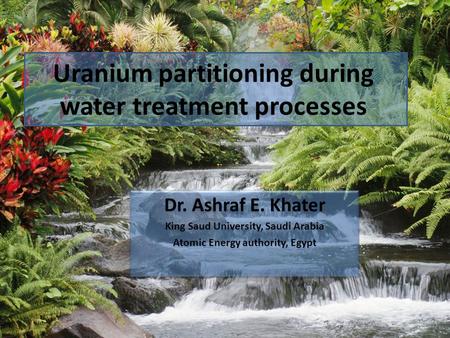 Uranium partitioning during water treatment processes