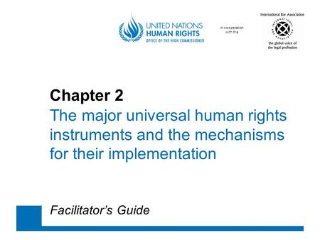 Chapter 2. The major universal human rights