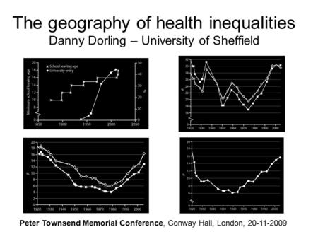 The geography of health inequalities Danny Dorling – University of Sheffield Peter Townsend Memorial Conference, Conway Hall, London, 20-11-2009.