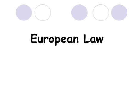 European Law.