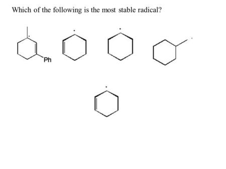 Which of the following is the most stable radical?